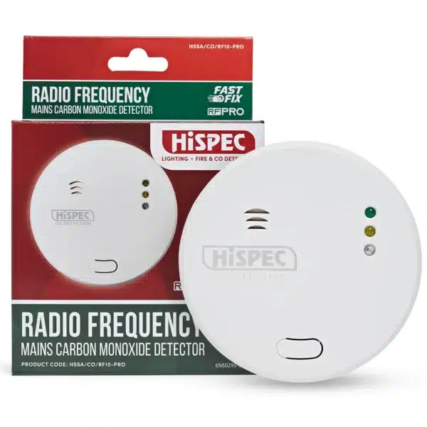 Radio Frequency Fast Fix Mains Carbon Monoxide Detector with 10yr Rechargeable Battery Backup