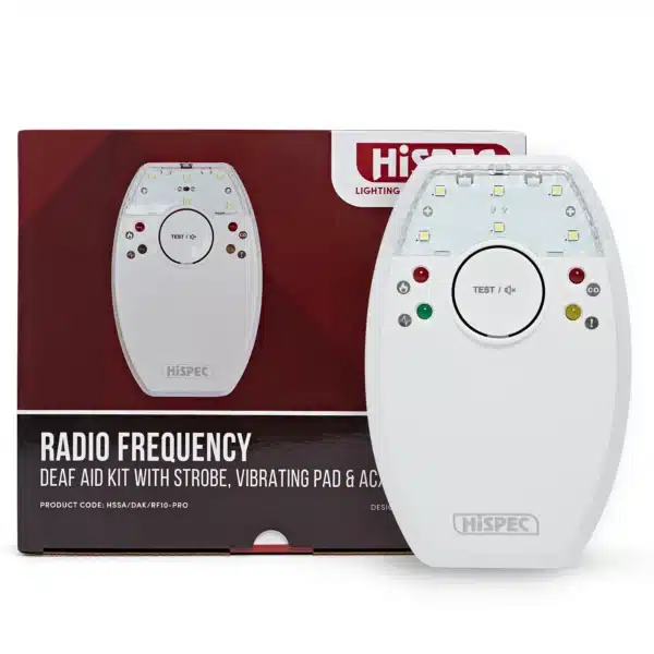 RF Deaf aid kit with strobe, vibrating pad & AC/DC adaptor