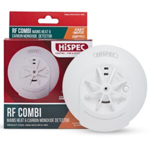 RF COMBi Fast Fix Mains Heat & Carbon Monoxide Detector with 10yr Rechargeable Lithium Battery