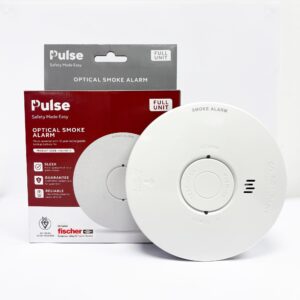 PULSE Mains Optical Smoke Alarm W/ 10 Year Lithium Battery Backup (Full Unit)