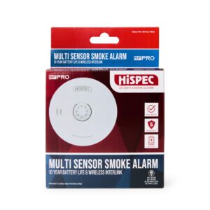 Battery Operated RF Multi-Sensor Smoke Alarm powered by a 10 Year Battery